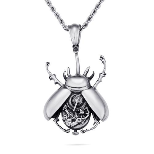 Titanium Steel Pendants, Insect, punk style & DIY, original color, 48x65mm, Sold By PC