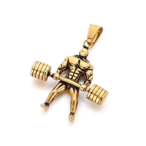 Titanium Steel Pendants, Character, plated, DIY, more colors for choice, 40x36mm, Sold By PC