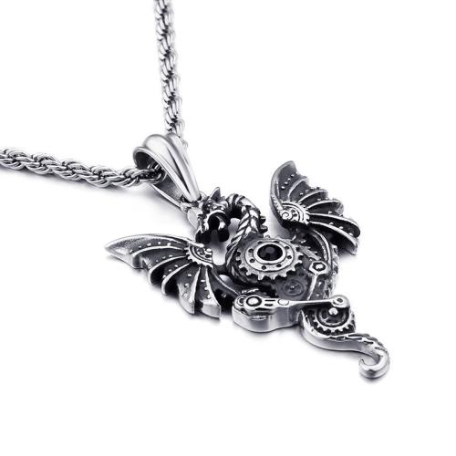 Titanium Steel Pendants, Dragon, vintage & DIY & different styles for choice, original color, Sold By PC