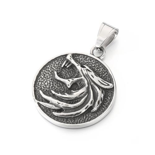 Titanium Steel Pendants, vintage & DIY & different styles for choice & with rhinestone, original color, Sold By PC