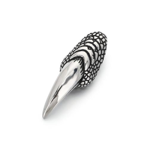 Titanium Steel Pendants, Wolf Tooth, vintage & DIY & different styles for choice, original color, 16x47mm, Sold By PC