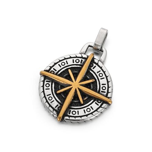 Titanium Steel Pendants, Compass, plated, vintage & DIY & different styles for choice, Sold By PC