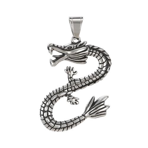 Titanium Steel Pendants, Dragon, vintage & DIY & different styles for choice, original color, Sold By PC