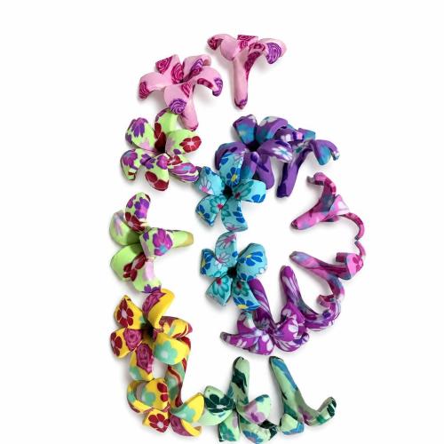 Polymer Clay Beads, Flower, DIY, more colors for choice, 30x30mm, Sold By PC