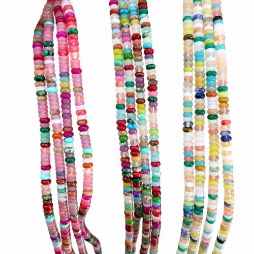 Gemstone Jewelry Beads, Abacus, polished, DIY, more colors for choice, 2x4mm, Sold Per Approx 38 cm Strand