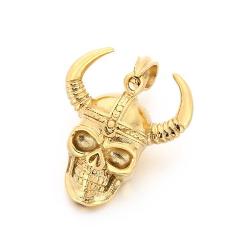 Colgantes Titanium, Partículas de acero, Calavera, chapado, Bricolaje & diferentes estilos para la opción, 47x40mm, Vendido por UD