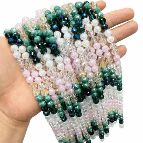 Glass Jewelry Beads, Round, DIY & faceted, more colors for choice, 8mm, Sold Per Approx 38 cm Strand