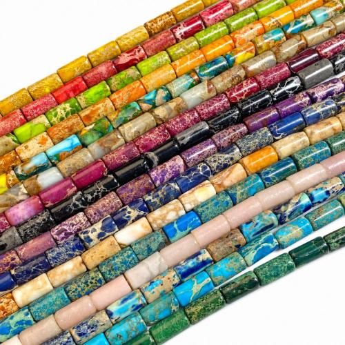 Gemstone Jewelry Beads, Impression Jasper, Column, polished, DIY, more colors for choice, 4x8mm, Sold Per Approx 38 cm Strand