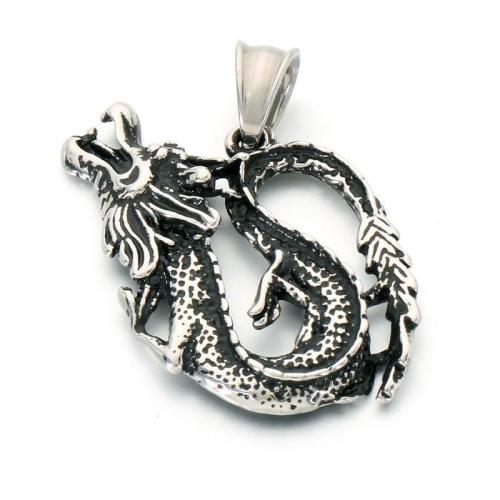 Stainless Steel Pendants, 304 Stainless Steel, Dragon, vintage & DIY & different styles for choice, original color, Sold By PC