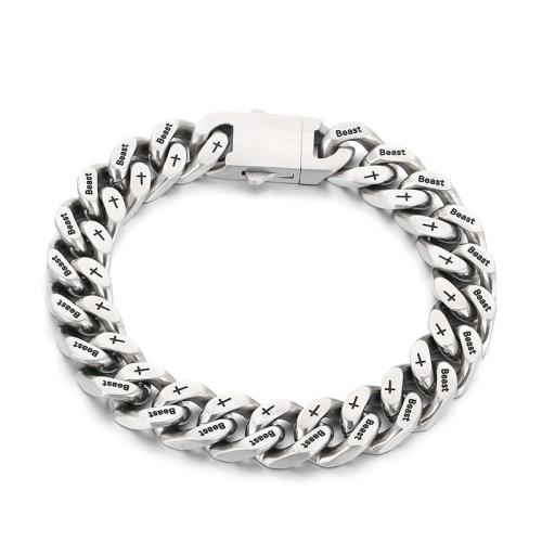 Titanium Steel Bracelet, fashion jewelry & Unisex & different size for choice & frosted, original color, Sold By PC