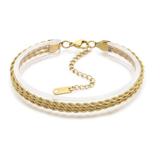Titanium Steel Bracelet, plated, fashion jewelry & Unisex, more colors for choice, Length:Approx 19.5 cm, Sold By PC