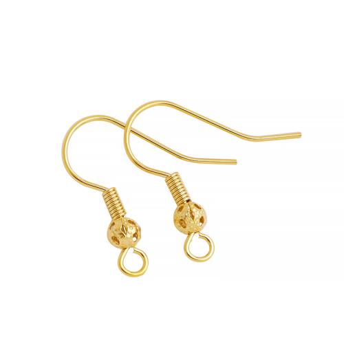 Brass Hook Earwire, gold color plated, fashion jewelry & for woman, golden, Sold By PC