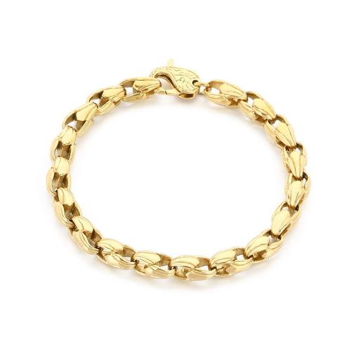 Titanium Steel Bracelet, Vacuum Ion Plating, fashion jewelry & for man, more colors for choice, Length:Approx 21 cm, Sold By PC