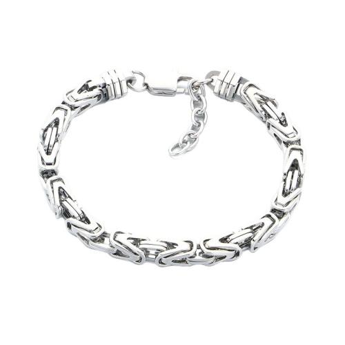 Titanium Steel Bracelet, plated, fashion jewelry & for man, more colors for choice, 200x6mm, Sold By PC