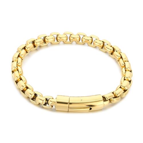 Titanium Steel Bracelet, plated, fashion jewelry & Unisex, more colors for choice, 220x8mm, Sold By PC