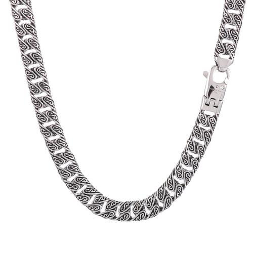 Titanium Steel Bracelet and Necklace, vintage & different size for choice & for man, original color, Sold By PC