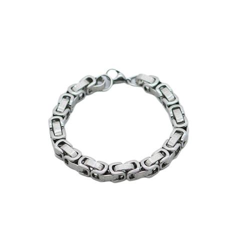 304 Stainless Steel Bracelet, plated, fashion jewelry & Unisex, more colors for choice, 225x8mm, Sold By PC