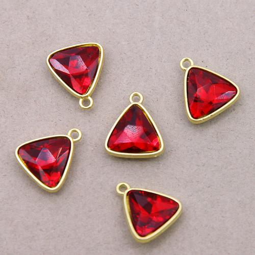 Crystal Pendants, Tibetan Style, with Crystal, Triangle, plated, DIY, Sold By PC