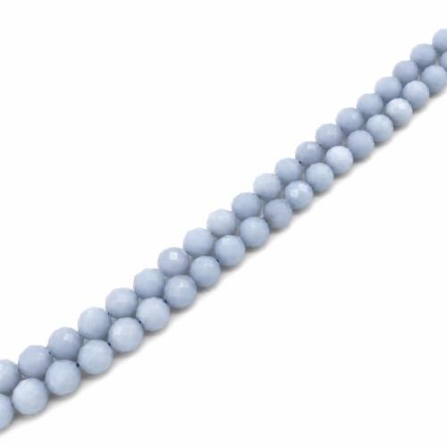 Edelstein Schmuckperlen, Angelit, DIY, hellblau, 6mm, verkauft von Strang