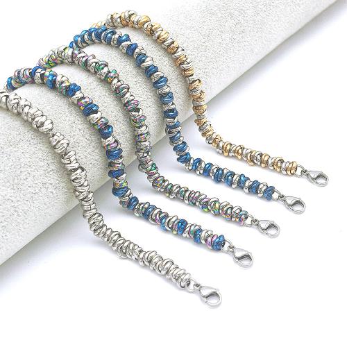 Titanium Steel Bracelet, with 3cm extender chain, plated, fashion jewelry & for woman, more colors for choice, Length:Approx 17.5 cm, Sold By PC