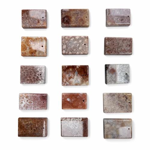 Gemstone Jewelry Beads, Chrysanthemum Stone, DIY, length 23-45mm, width 19-30mm, thickness 7-10mm, Hole:Approx 1.5mm, Sold By PC
