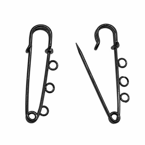 Iron Safety Pin, black, 50x11x1mm, Sold By PC