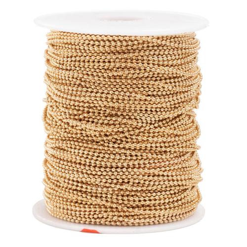Iron Ball Chain, plated, DIY, more colors for choice, 100m/Spool, Sold By Spool