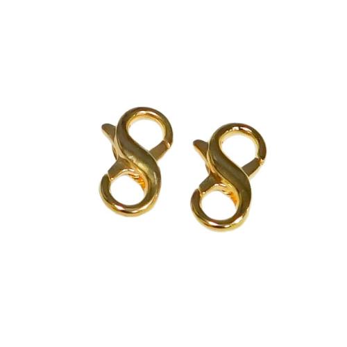 Tibetan Style Lobster Clasp, Number 8, plated, DIY, more colors for choice, 18x11mm, Sold By PC