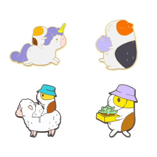 Tibetan Style Brooch, Cartoon, plated, Unisex & different styles for choice & enamel, Sold By PC