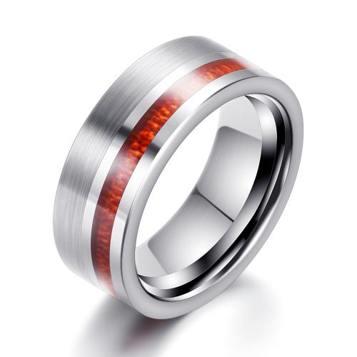 Tungsten Steel Finger Ring, polished, Unisex & different size for choice, original color, US Ring Size:7-12, Sold By PC