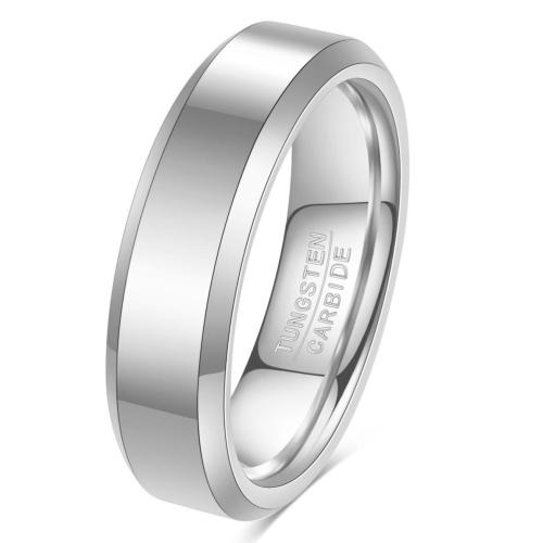 Wolfram Stahl Fingerring, plattiert, unisex & verschiedene Größen vorhanden, keine, Größe:6-12, verkauft von PC