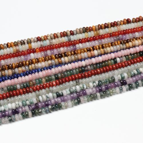 Gemstone Jewelry Beads, Abacus, polished, DIY & different materials for choice, 2x4mm, 155PCs/Strand, Sold By Strand