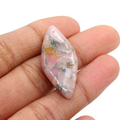 Natural Imperial Jasper Pendants, Impression Jasper, Rhombus, DIY, more colors for choice, 15x34mm, Sold By PC