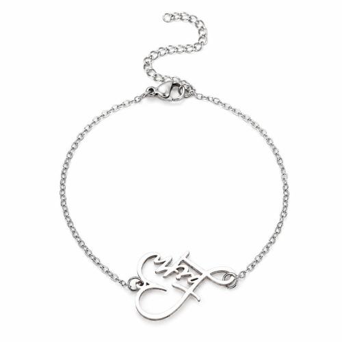 Acier inoxydable 304 bracelet, avec 5cm chaînes de rallonge, poli, unisexe & styles différents pour le choix, couleur originale, Longueur:Environ 18 cm, Vendu par PC