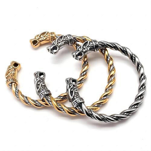 Stainless Steel Bangles, 304 Stainless Steel, vintage & for man, more colors for choice, Sold By PC
