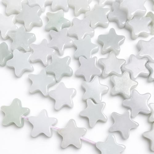 Natural Jadeite Beads, Star, DIY, Grade A, 11x4mm, Sold By PC