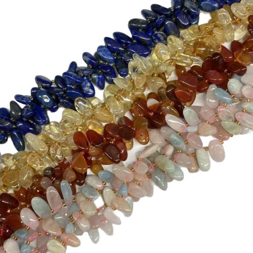 Gemstone Jewelry Beads, Teardrop, DIY & different materials for choice, beads size 8-15mm, Approx 38PCs/Strand, Sold By Strand