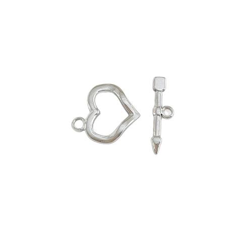 Stainless Steel Toggle Clasp, 304 Stainless Steel, Heart, plated, DIY & different styles for choice, 10Sets/Bag, Sold By Bag