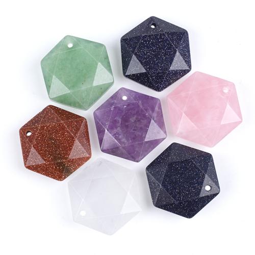 Gemstone Jewelry Pendants, Star of David, DIY & different materials for choice & faceted, 20x22mm, Sold By PC