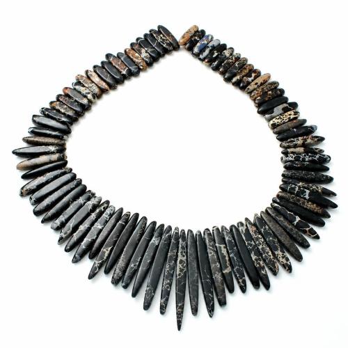 Natural Gemstone Graduated Pendant Beads, Spike, DIY & different materials for choice, beads size 5*15-5x40mm, Sold Per Approx 38 cm Strand