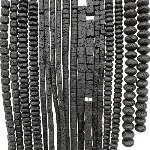 Natural Lava Beads, DIY & different size for choice, Sold Per Approx 38 cm Strand