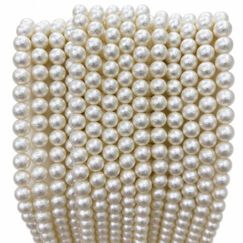 Glass Pearl Beads, Round, DIY & different size for choice & frosted, more colors for choice, Sold By Strand