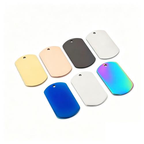 Stainless Steel Tag Charm, 304 Stainless Steel, fashion jewelry & for man, original color, 50x28mm, Sold By PC