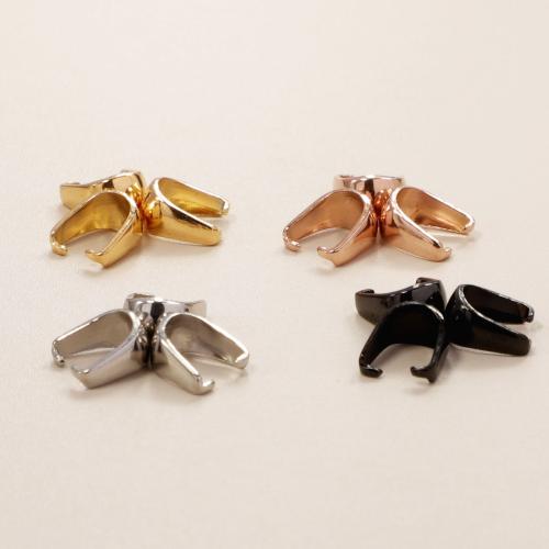 Stainless Steel Pinch Bail, 304 Stainless Steel, Vacuum Ion Plating, polished & DIY, more colors for choice, 8x4mm, Sold By PC