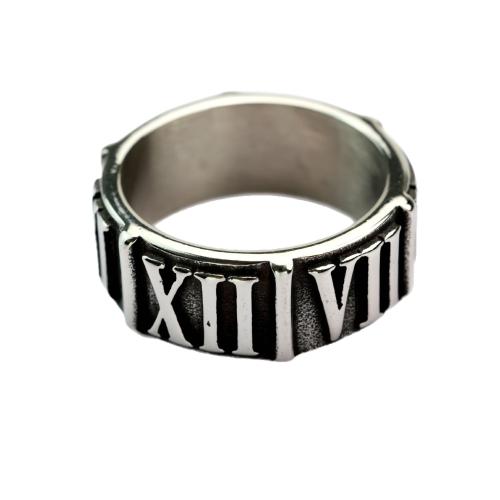 304 Stainless Steel Finger Ring, polished, vintage & different size for choice & for man, original color, US Ring Size:7-14, Sold By PC