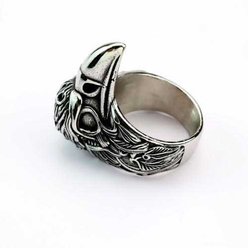 304 Stainless Steel Finger Ring, Eagle, polished, vintage & different size for choice & for man, original color, US Ring Size:8-14, Sold By PC