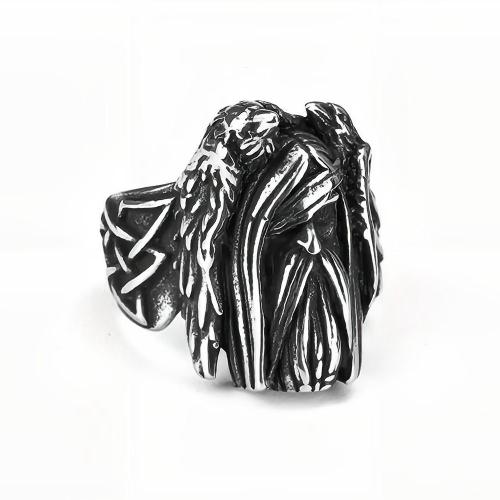 304 Stainless Steel Finger Ring, polished, vintage & different size for choice & for man, original color, US Ring Size:9-13, Sold By PC