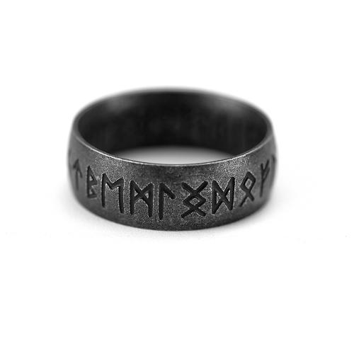 304 Stainless Steel Finger Ring, plated, vintage & different size for choice & for man, black, US Ring Size:7-13, Sold By PC