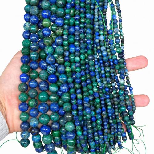 Lapis Lazuli Phenix Beads, Round, DIY & different size for choice, Sold Per Approx 38 cm Strand