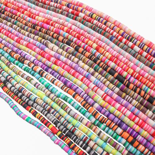 Polymer Clay Beads, DIY, more colors for choice, 390x5x5mm, 50Strands/Lot, Sold By Lot